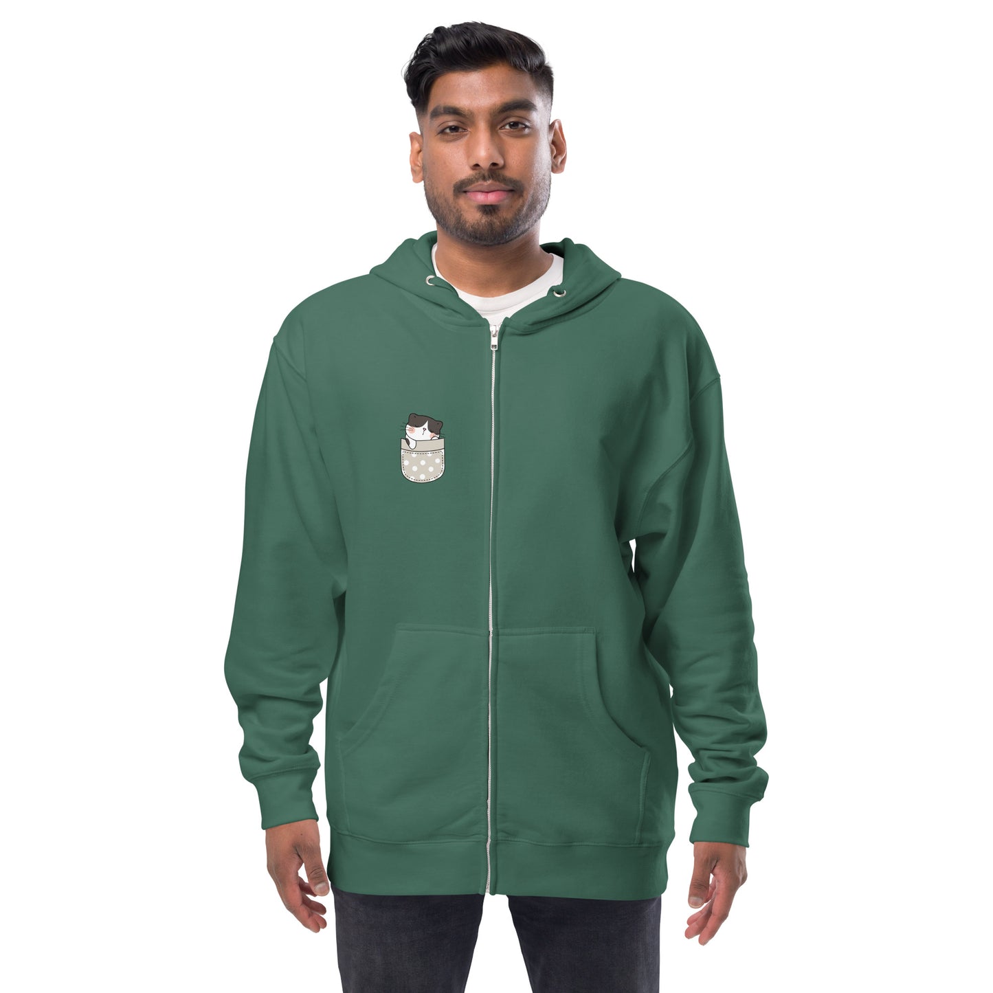 Cats come out of me Unisex fleece zip up hoodie