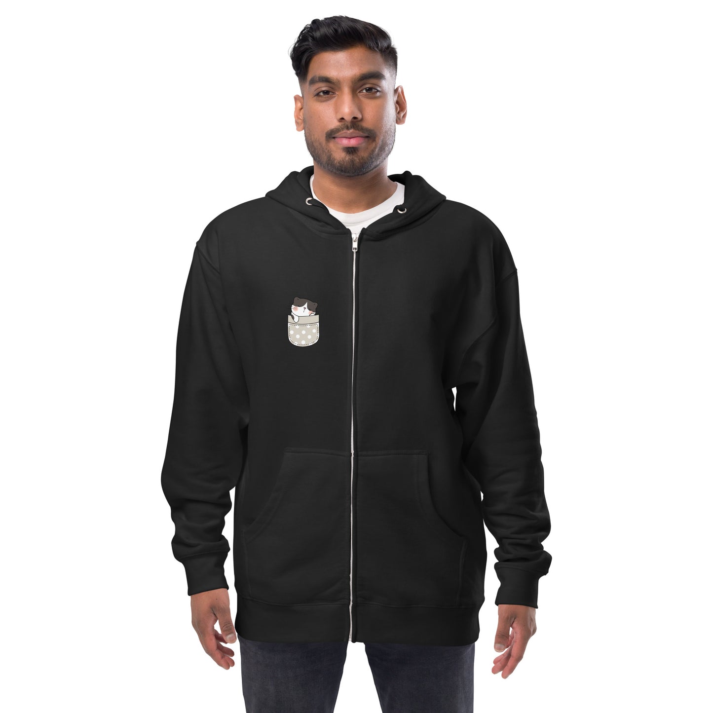 Cats come out of me Unisex fleece zip up hoodie