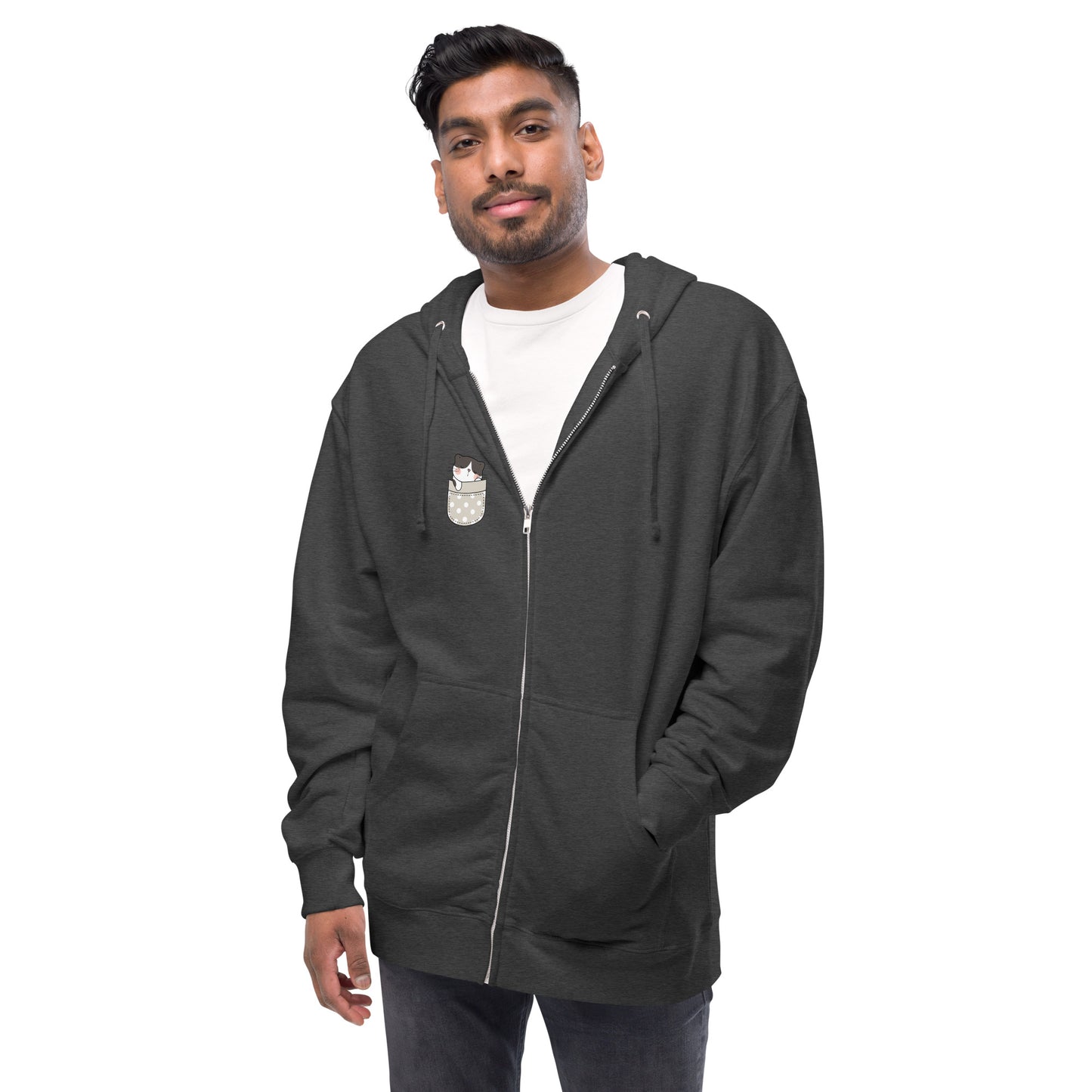 Cats come out of me Unisex fleece zip up hoodie