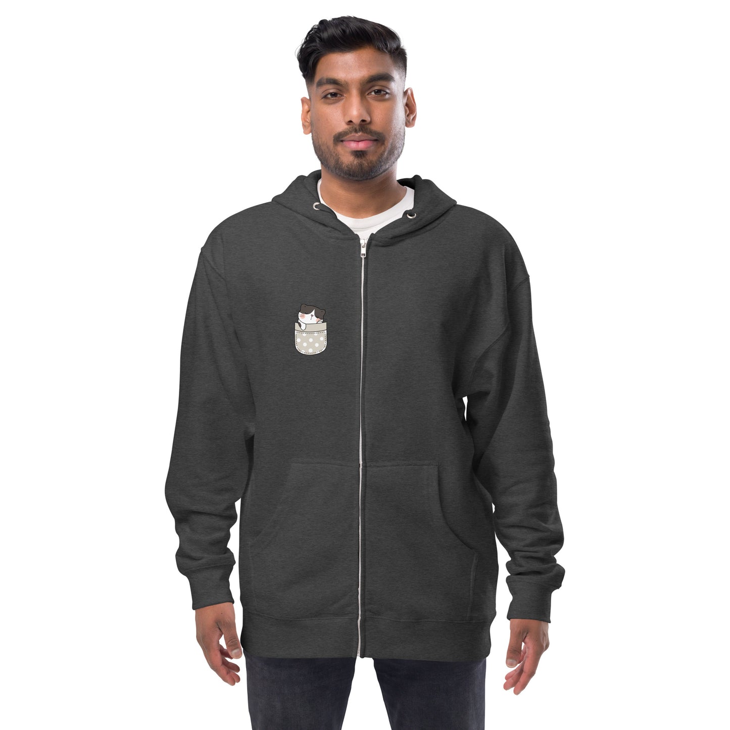 Cats come out of me Unisex fleece zip up hoodie