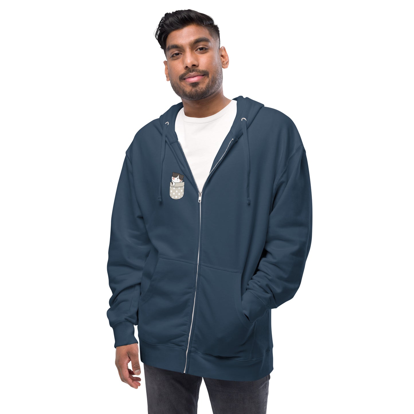 Cats come out of me Unisex fleece zip up hoodie