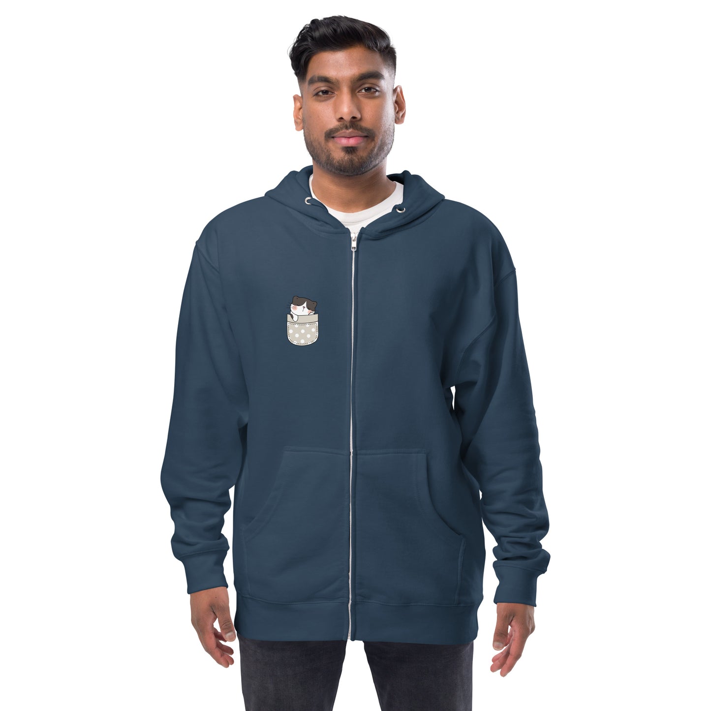 Cats come out of me Unisex fleece zip up hoodie